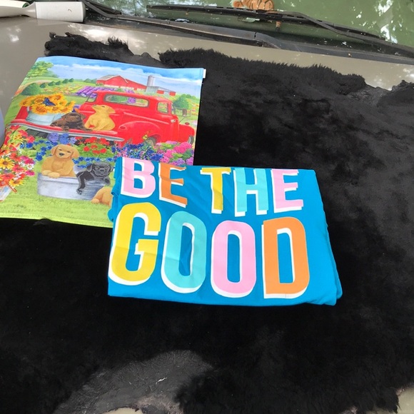 NWT Ana Cabana Blue SS Tee Be The Good Jr Plus Size Block Letters - Picture 9 of 10